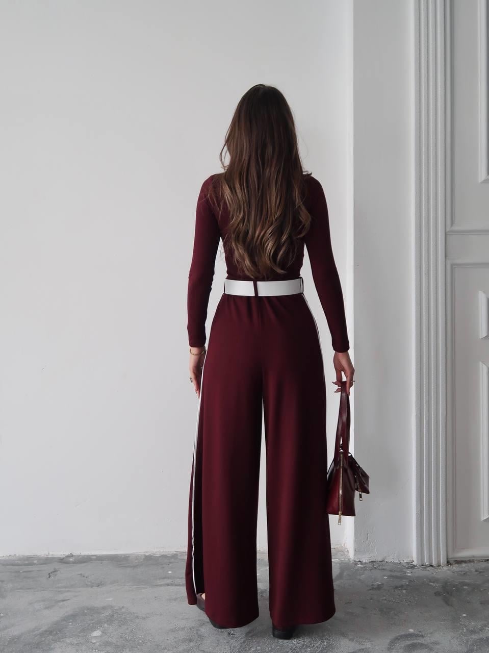 Kemerli Sweatshirt Pantolon Takım