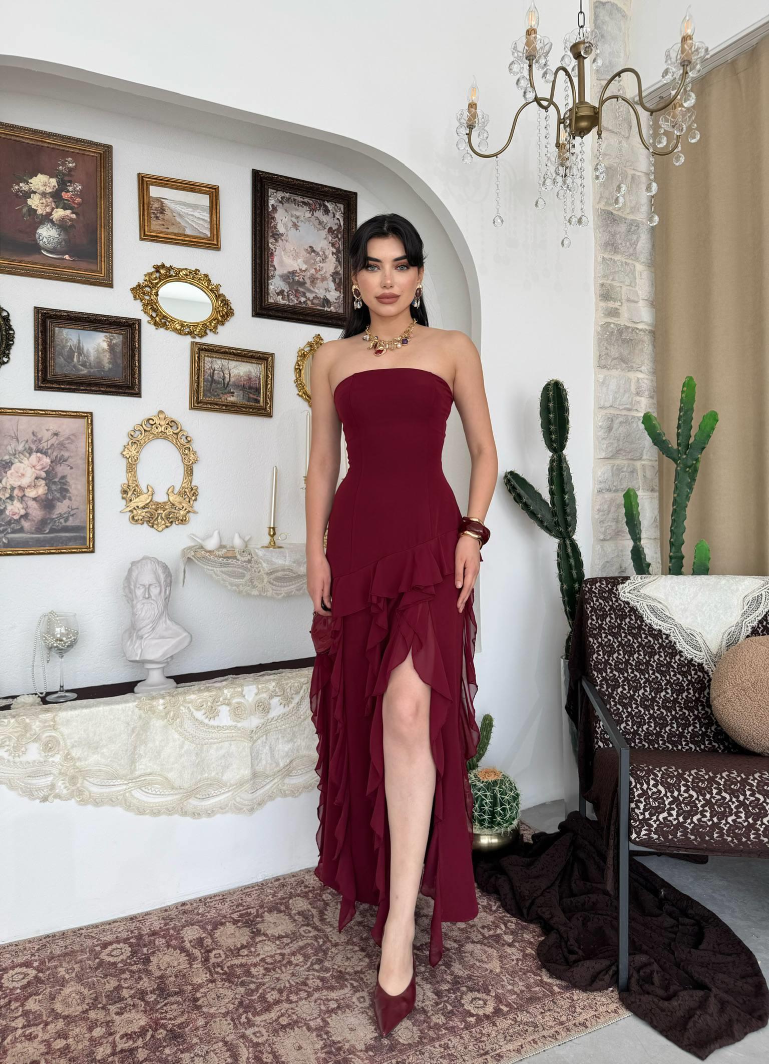 Madel Straplez Elbise