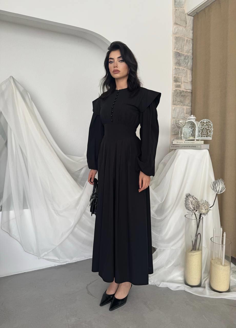 Seren Poplin Uzun Elbise