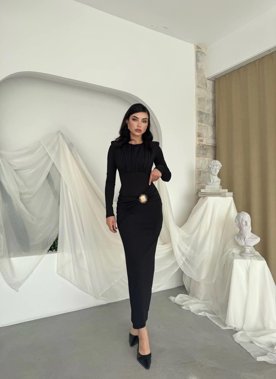 Rıva Broş Detaylı Elbise