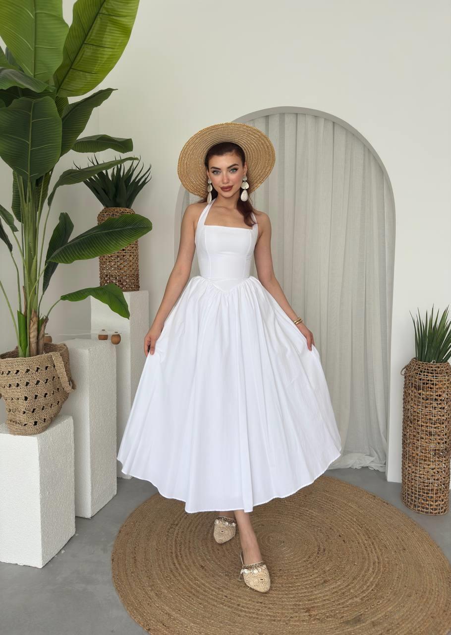 Fedro  Poplin Midi Elbise