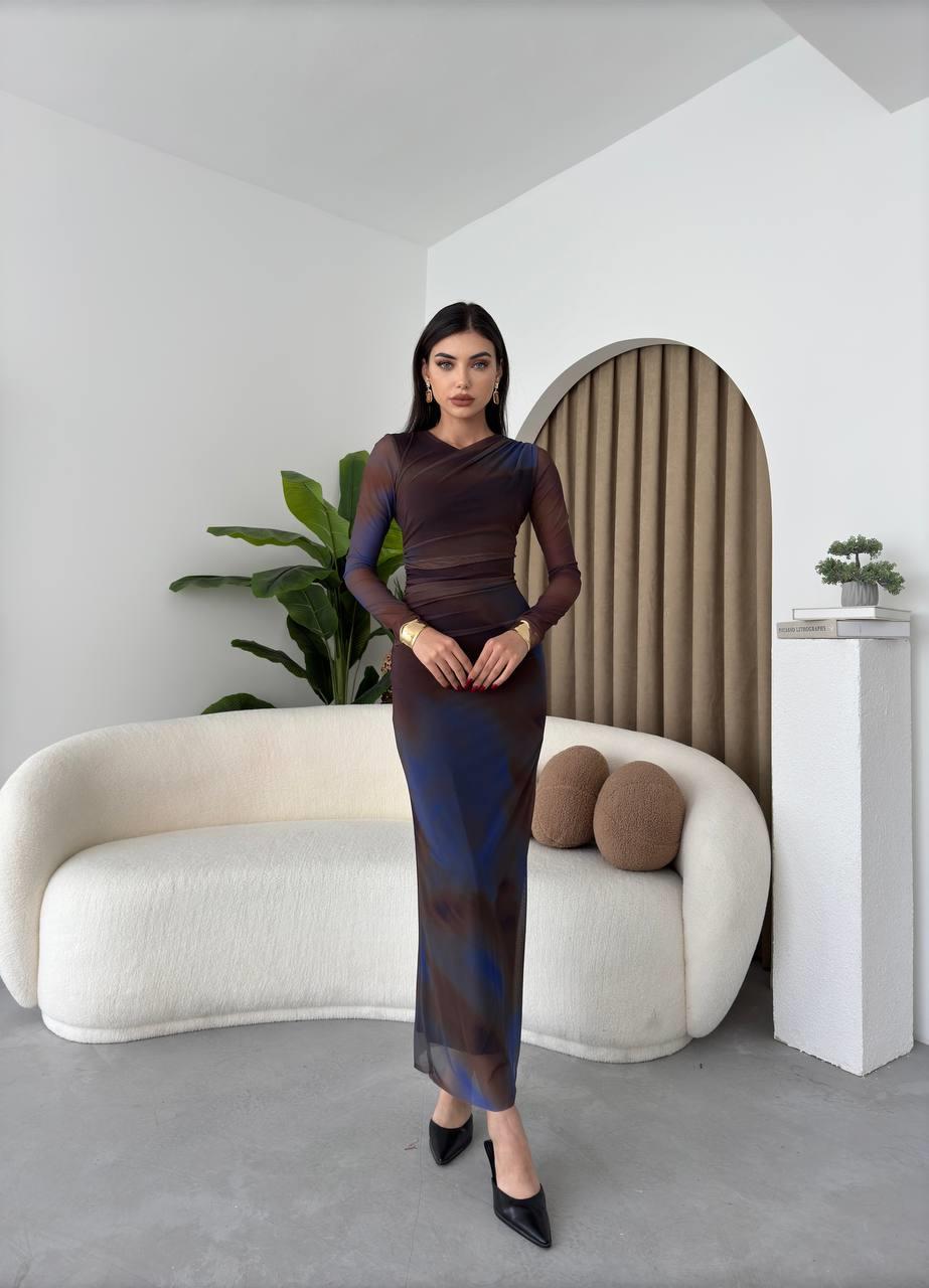 Chanel Streç Tül Astarlı Elbise