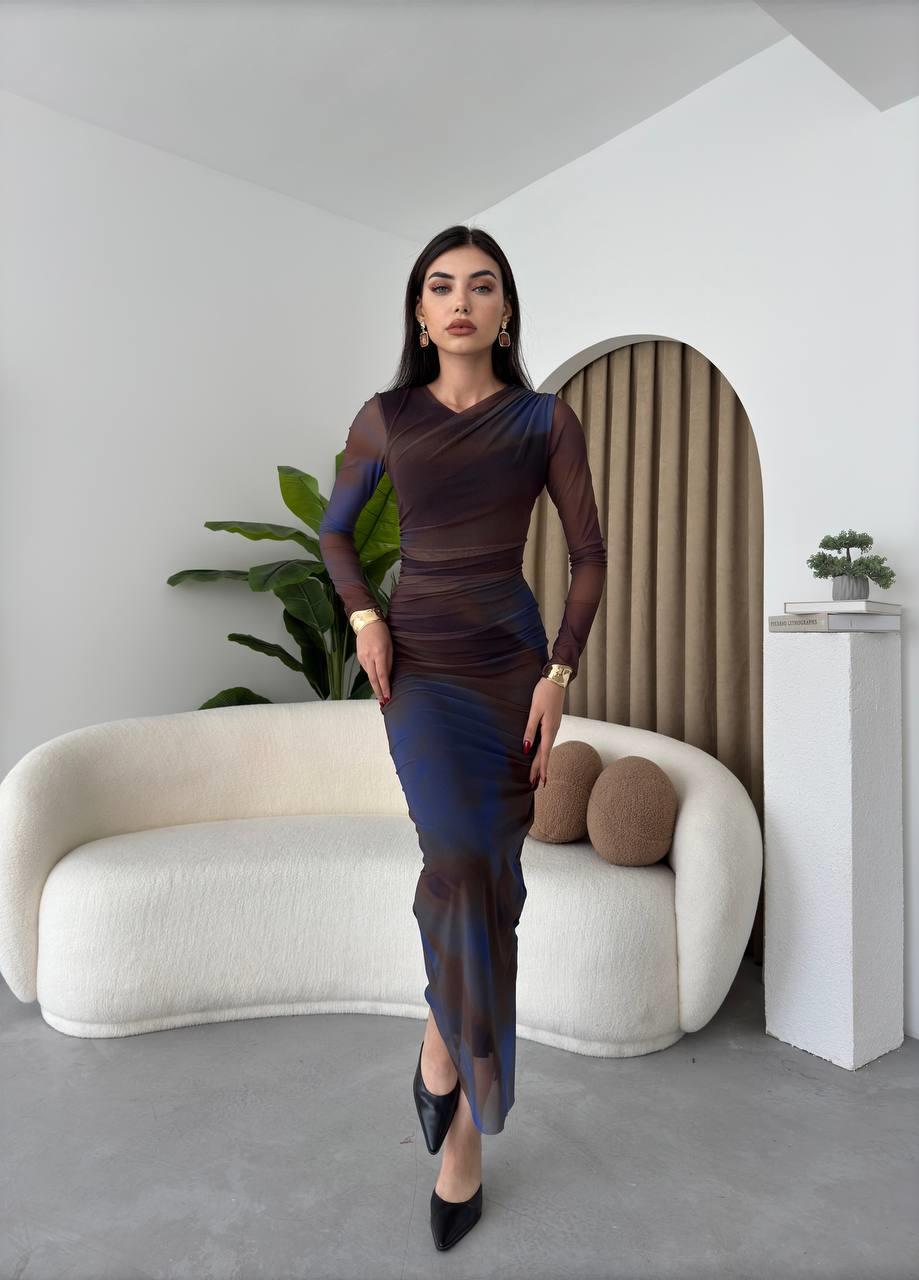 Chanel Streç Tül Astarlı Elbise