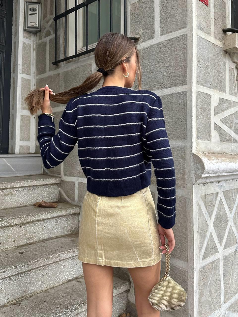 Çizgili Yumoş Hırka