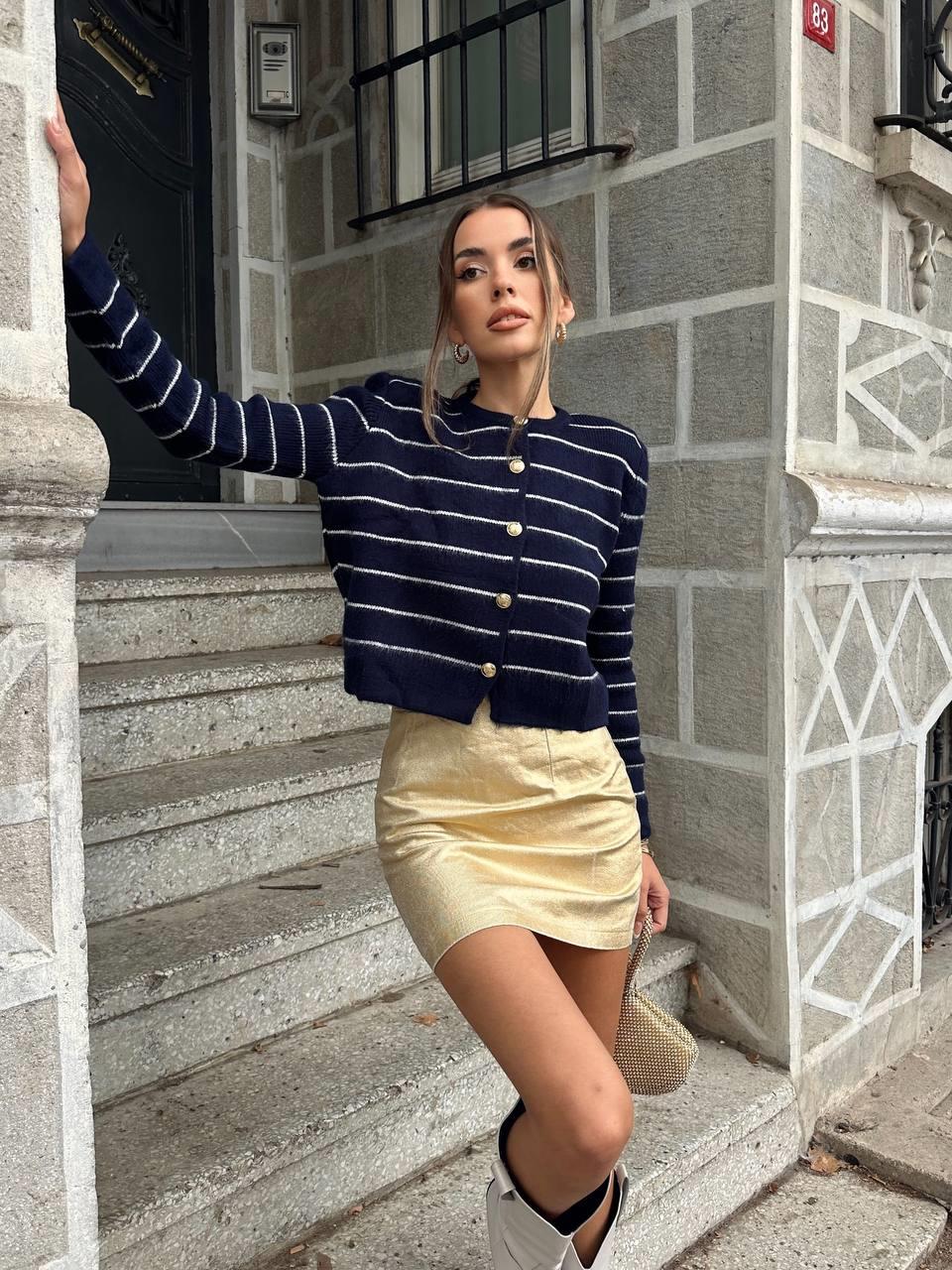 Çizgili Yumoş Hırka