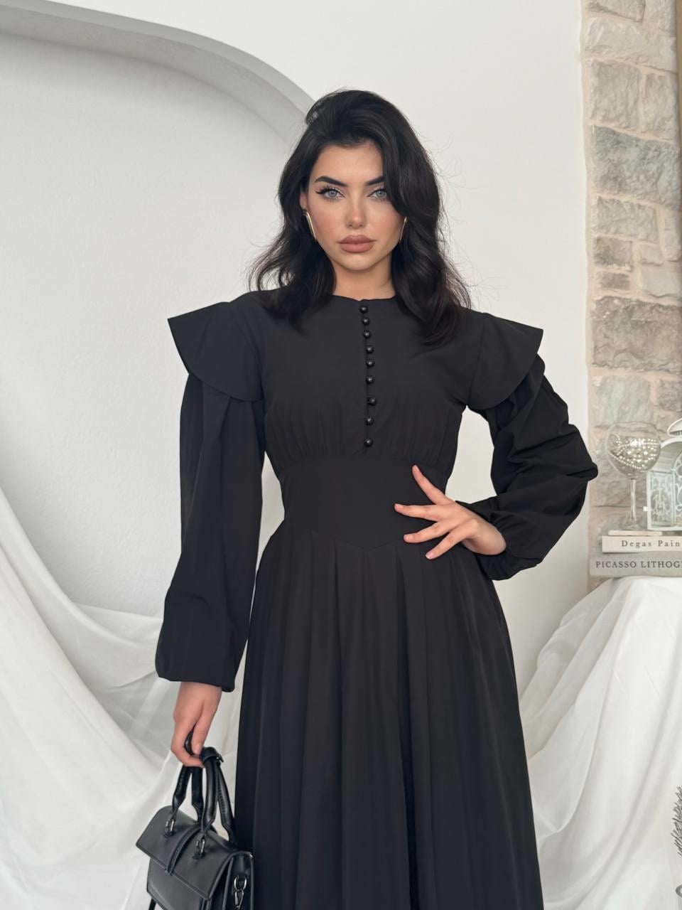 Seren Poplin Uzun Elbise