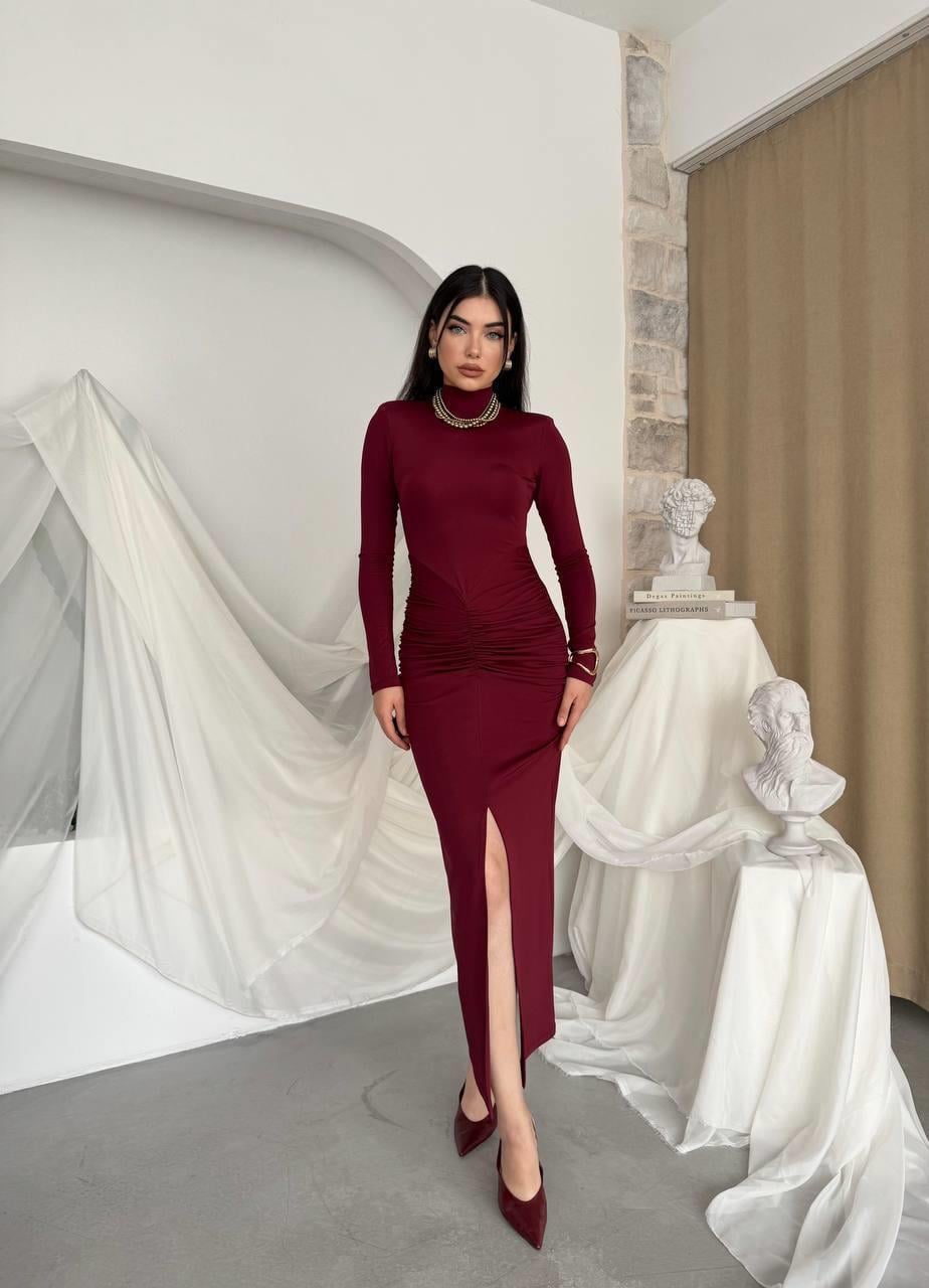 Ferya Büzgülü Detay Elbise