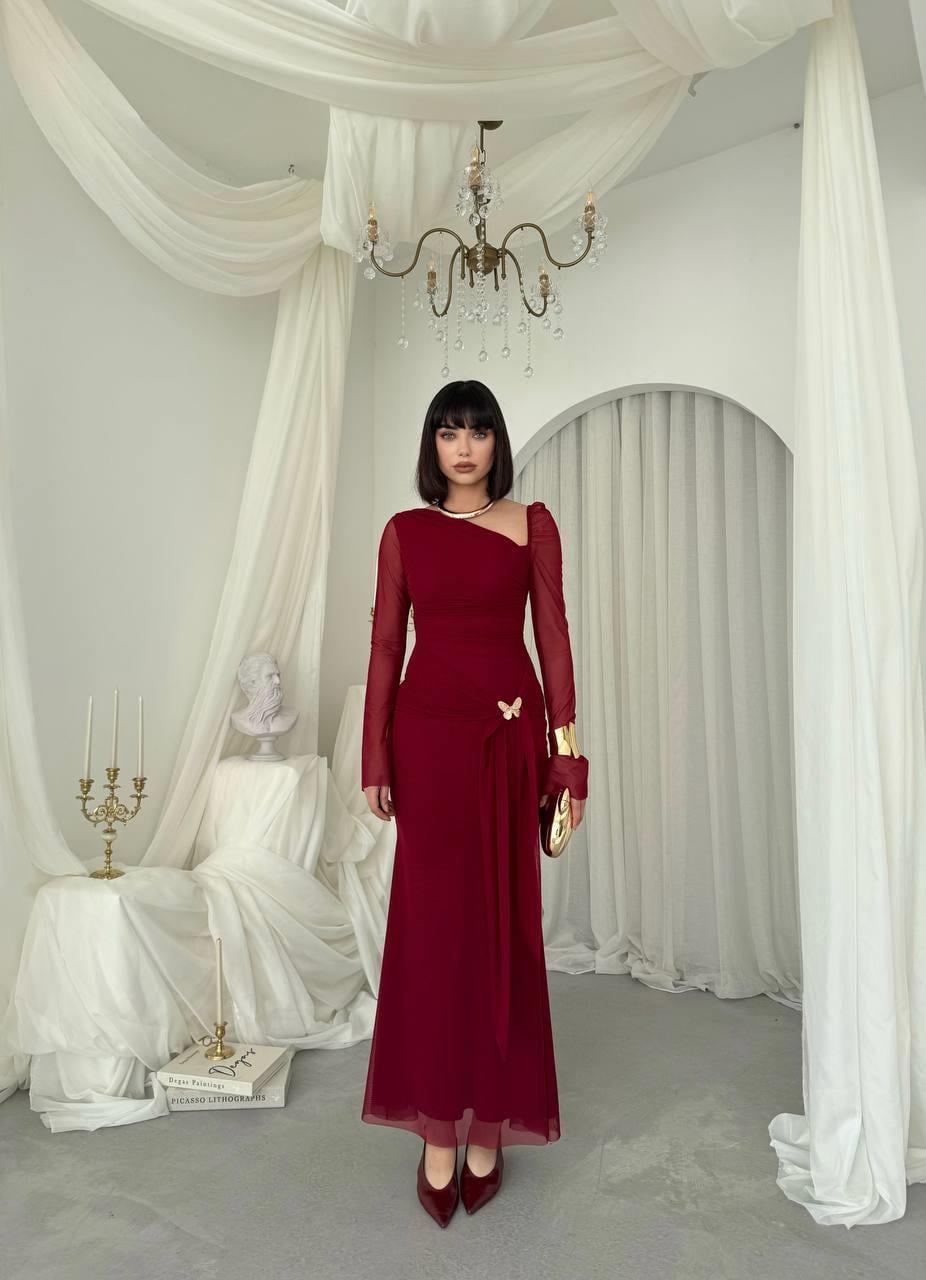 Vesso Broş Detaylı Elbise