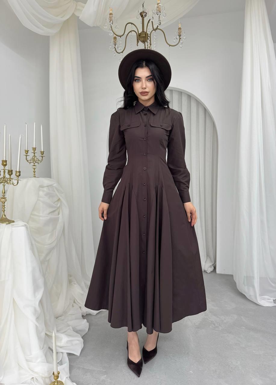 Feris Düğme Detaylı Elbise