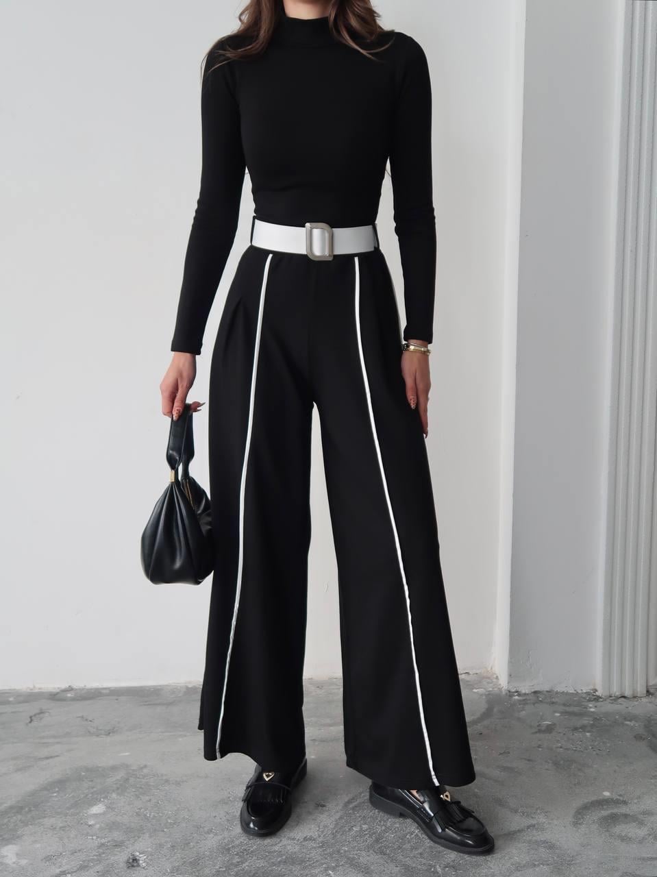 Kemerli Sweatshirt Pantolon Takım 