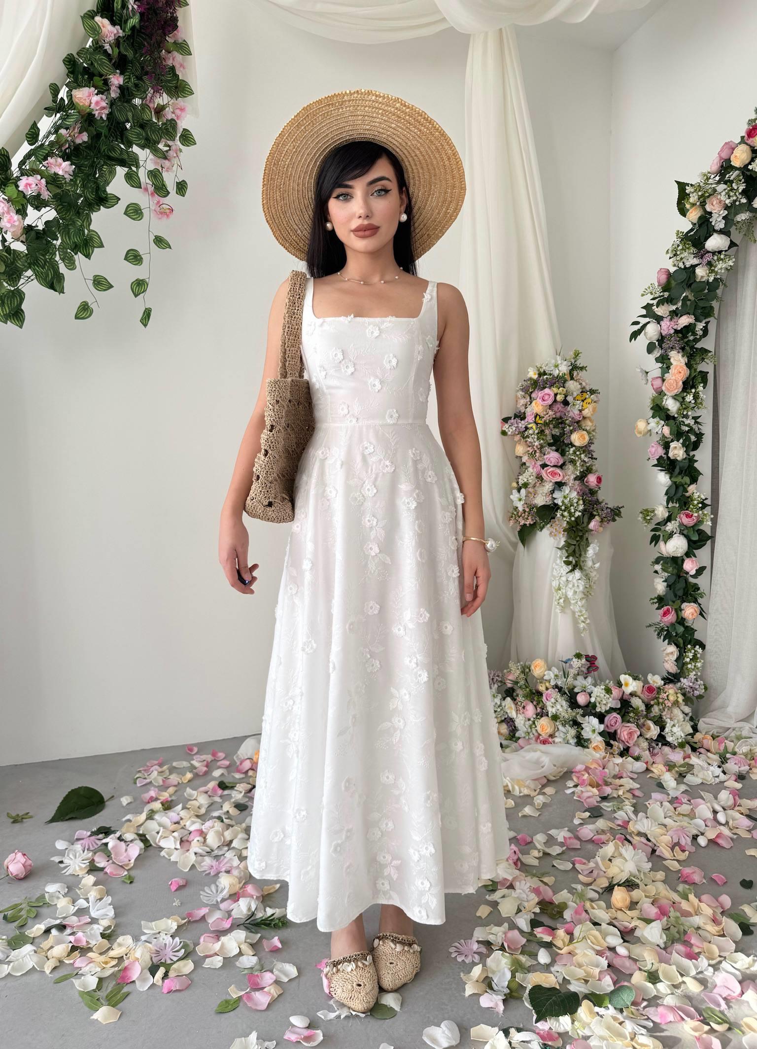 Myra Çiçek Detaylı Elbise