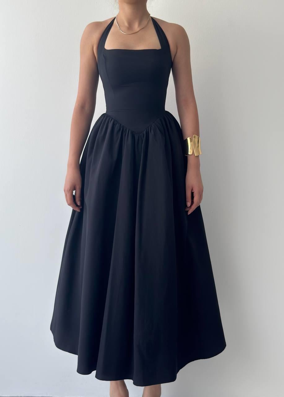Fedro Poplin Midi Elbise