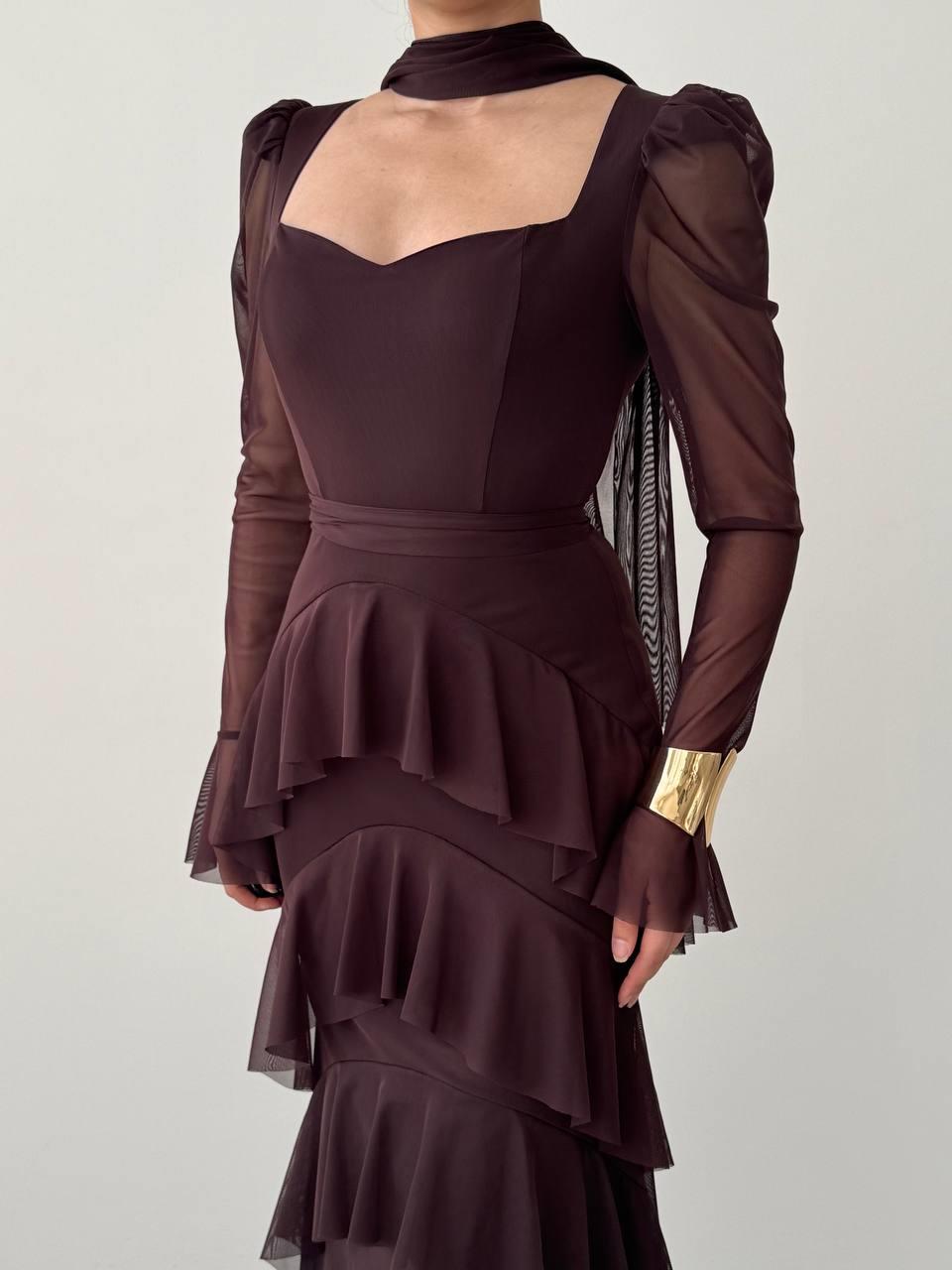 Juvy Şal Detaylı Elbise