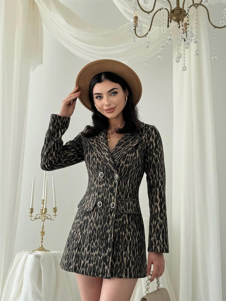 Kadın Leopar Darlin Ceket Elbise