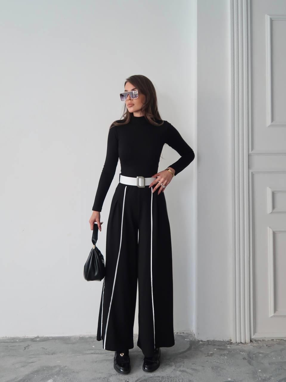 Kemerli Sweatshirt Pantolon Takım 
