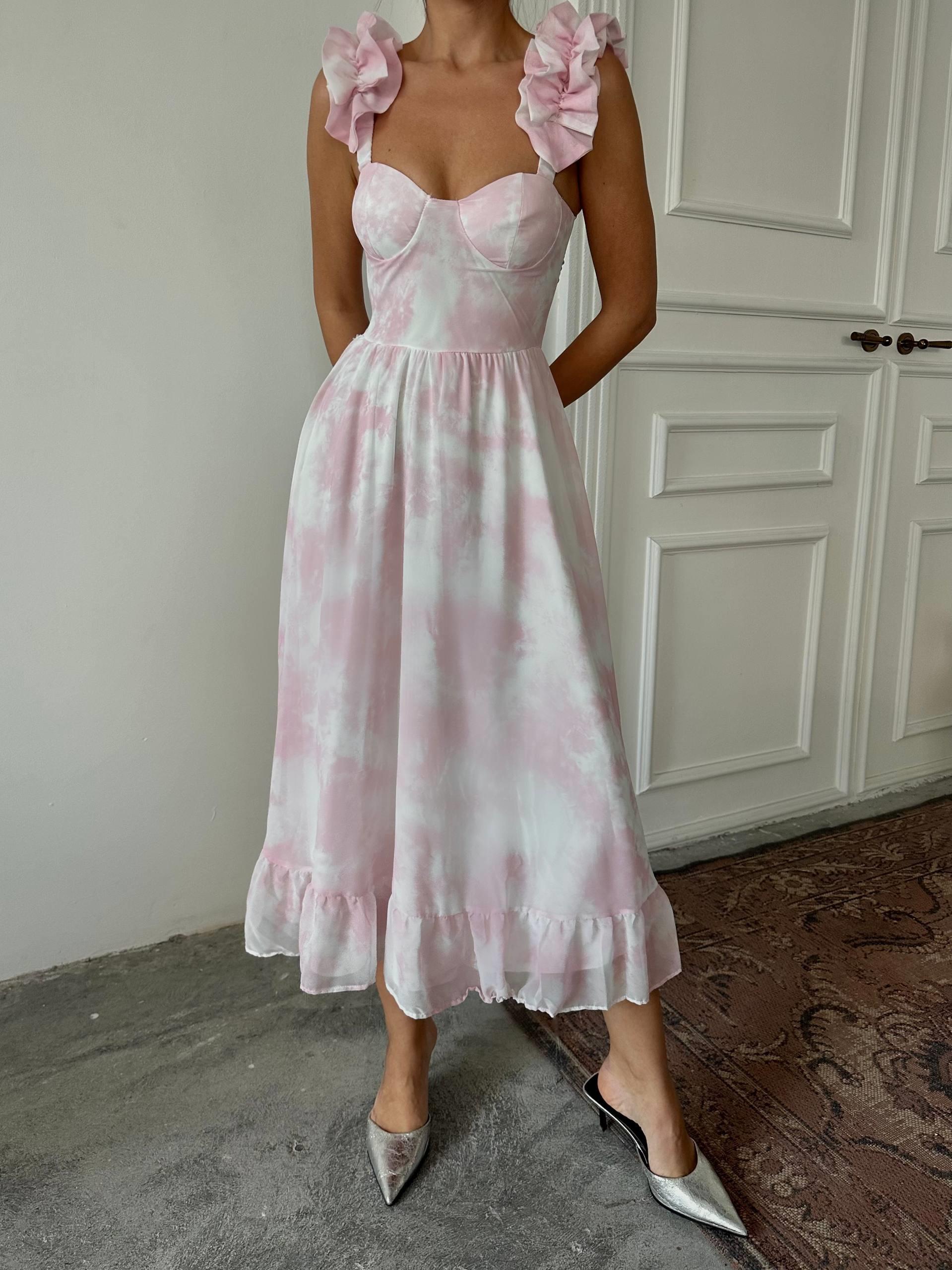 Bridney Uzun Şifon Elbise