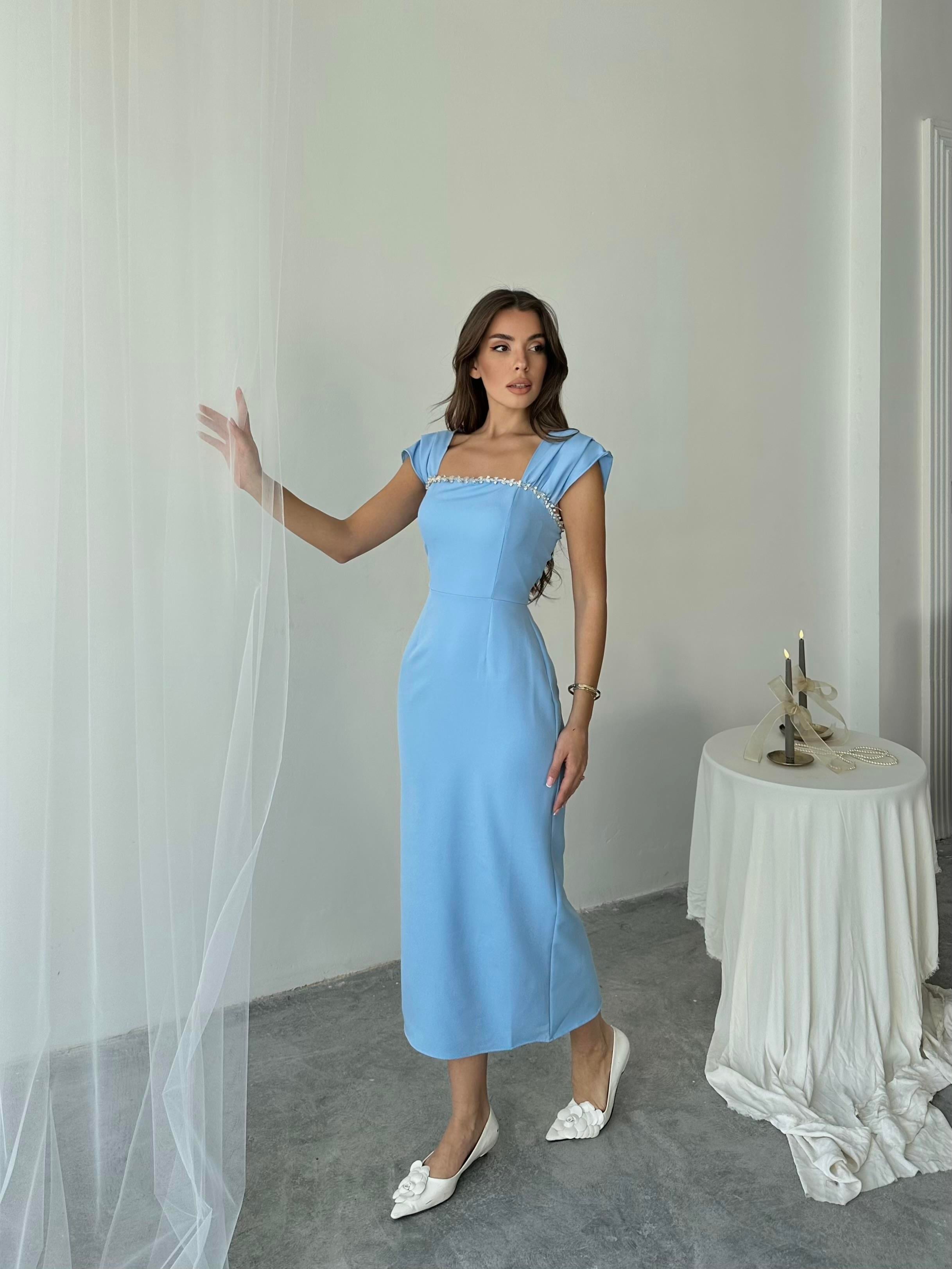 Elenor Uzun Atlas Elbise