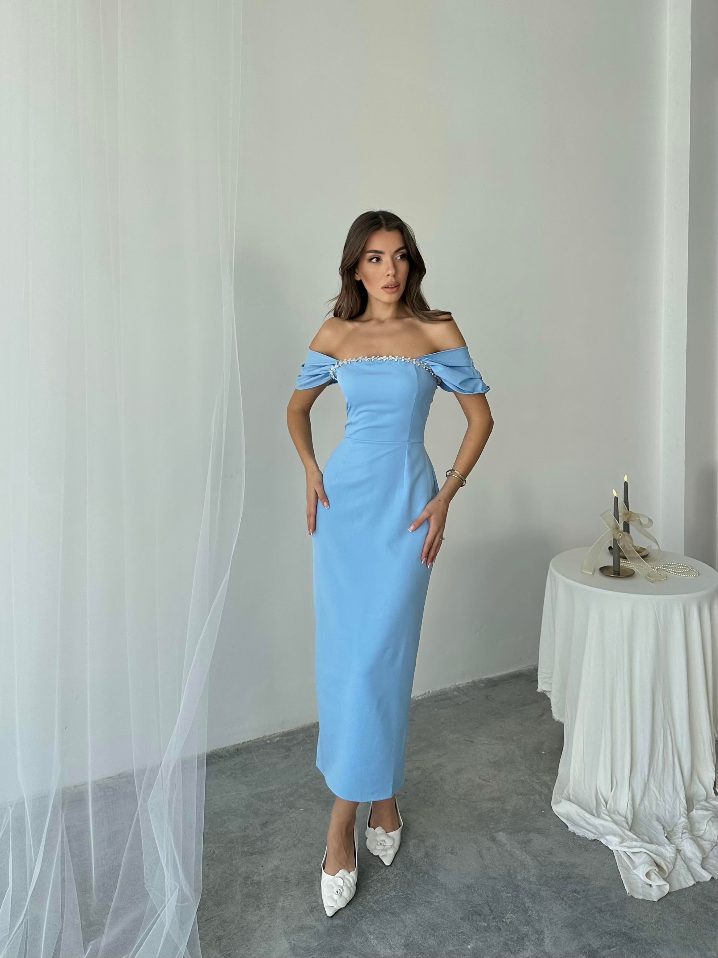 Elenor Uzun Atlas Elbise