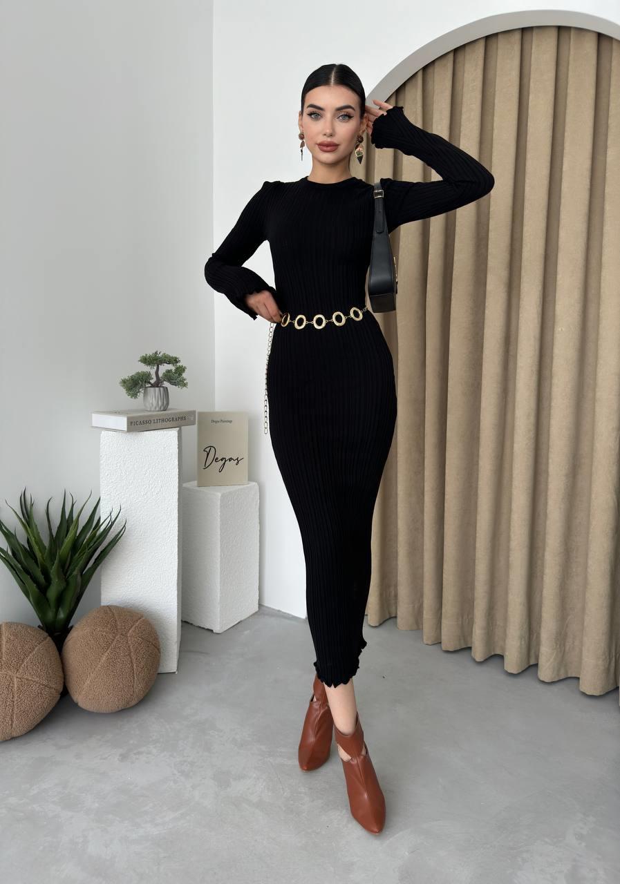 Elika Bisiklet Yaka Triko Elbise