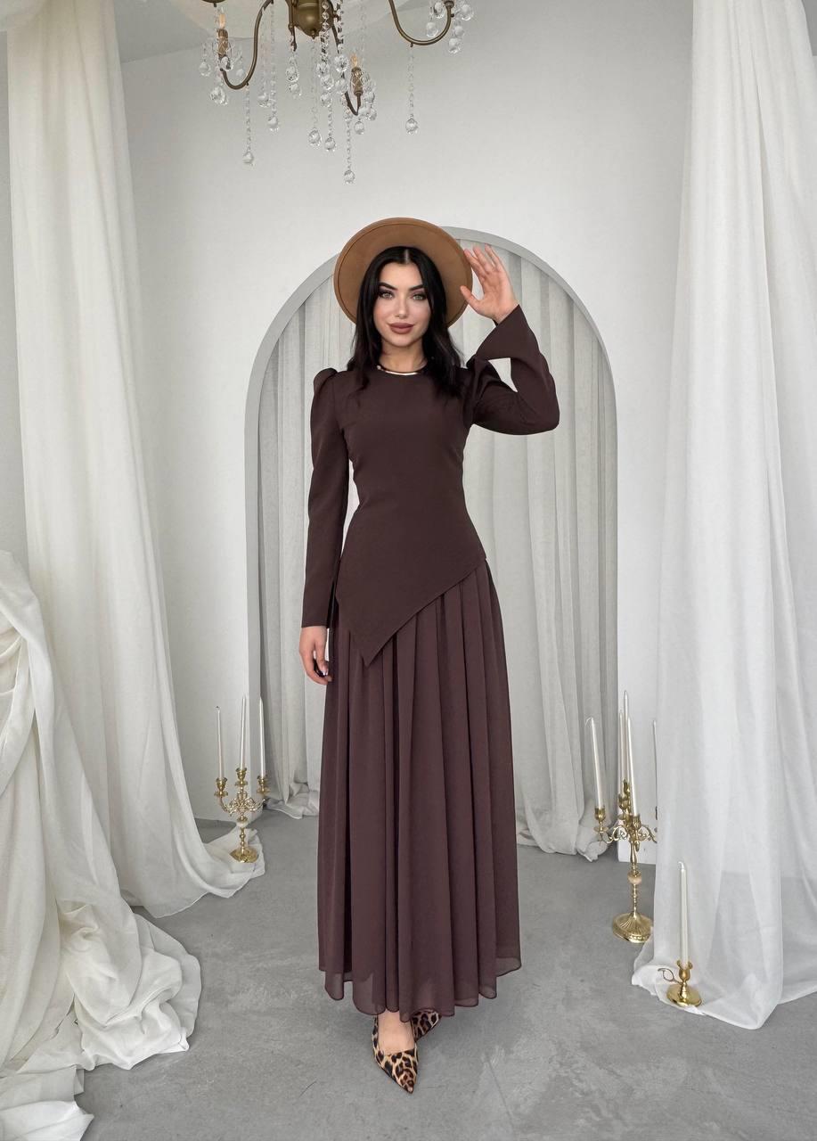 Elor Asimetrik Drapeli Elbise