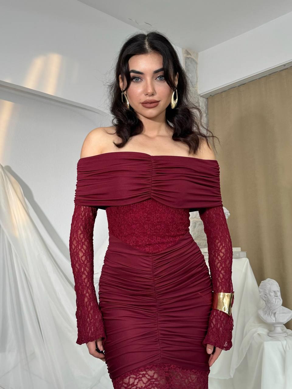 Aylen Dantel Tasarım Straplez Elbise