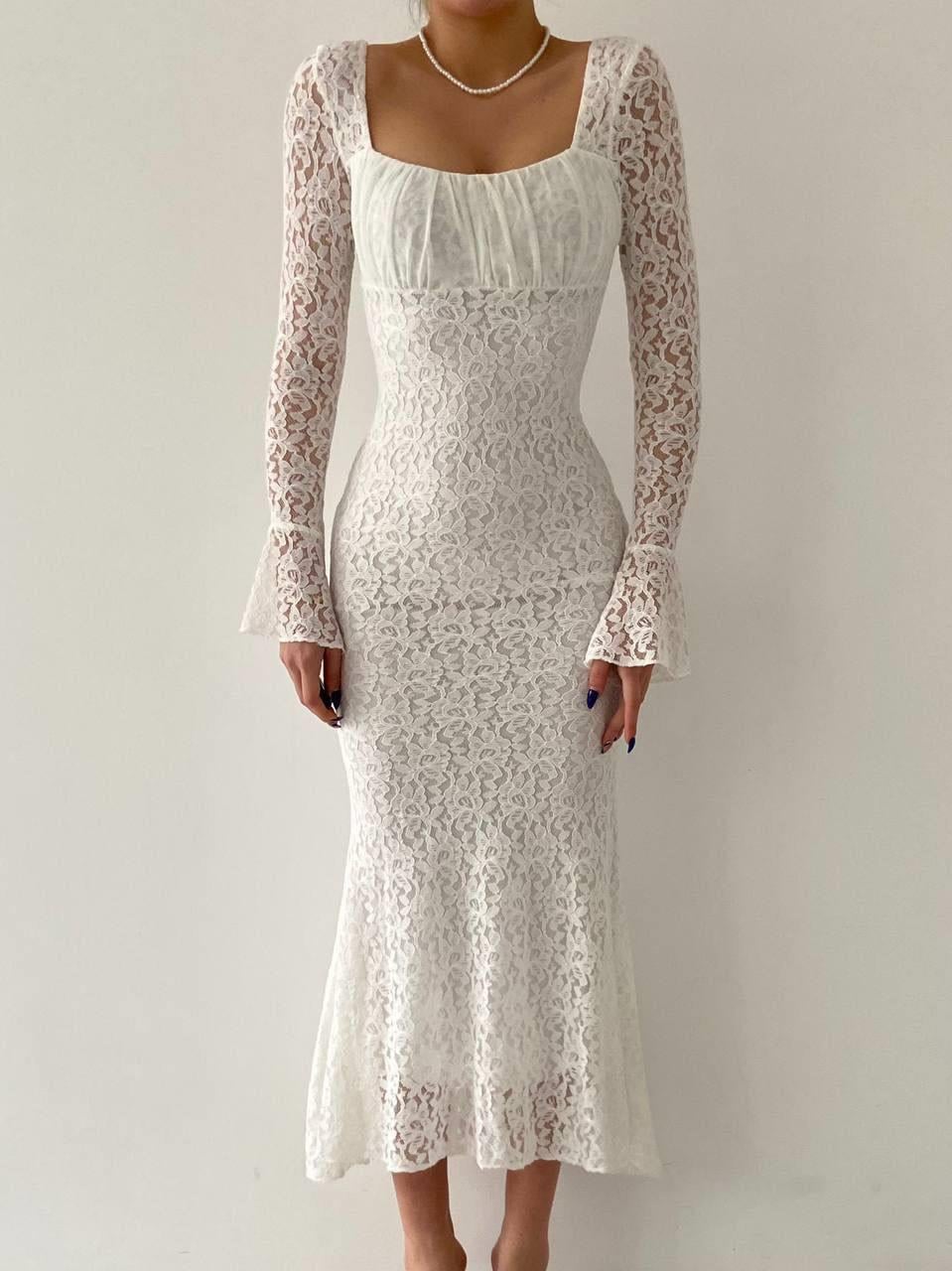 Matilda Dantel Uzun Elbise