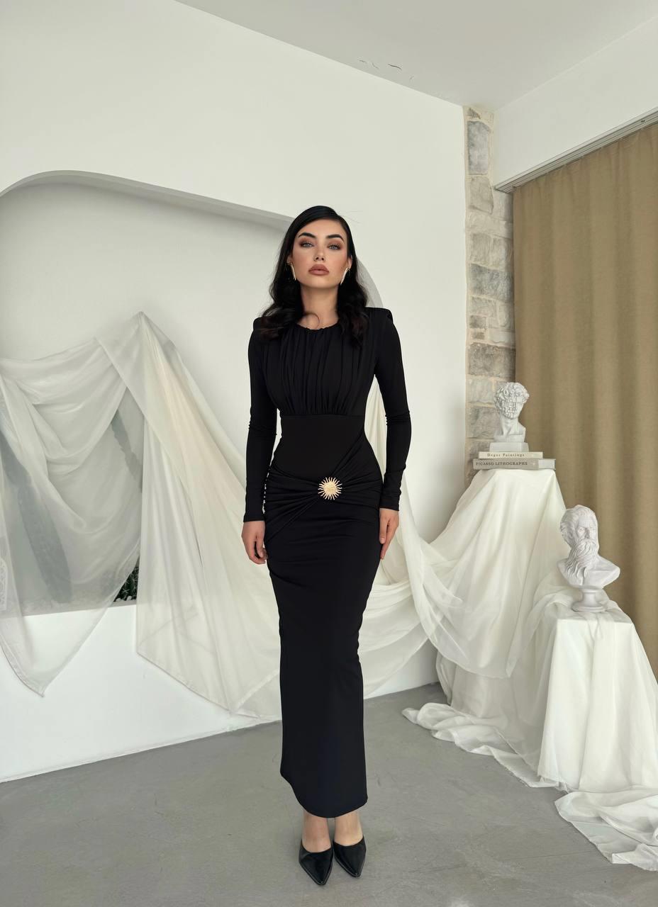 Rıva Broş Detaylı Elbise