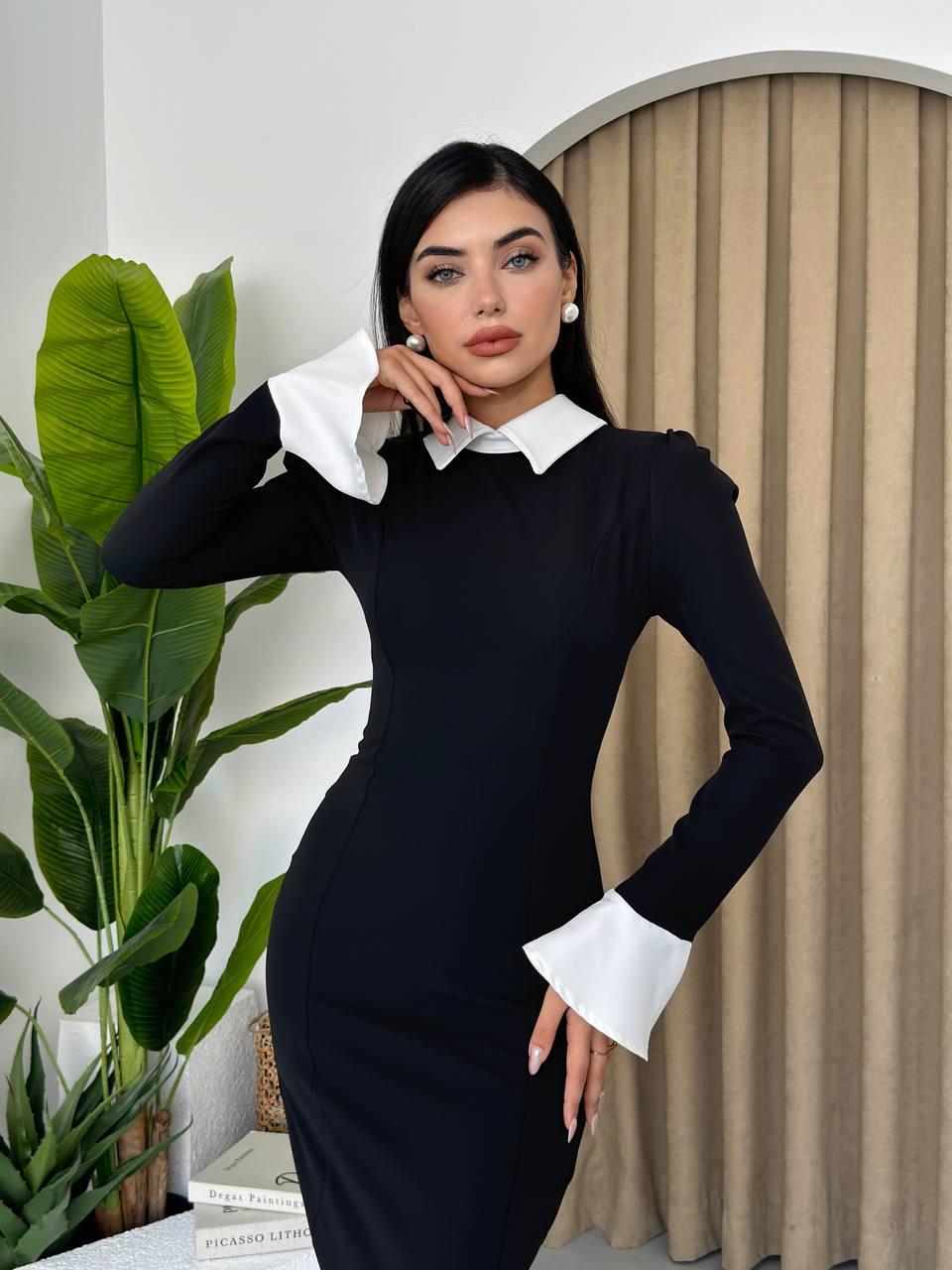 Ferra Yaka Kol Detay Mini Elbise