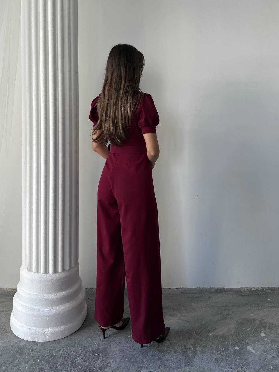 Kadın Tasarım Kemerli Düğme Detaylı Alvin Tulum