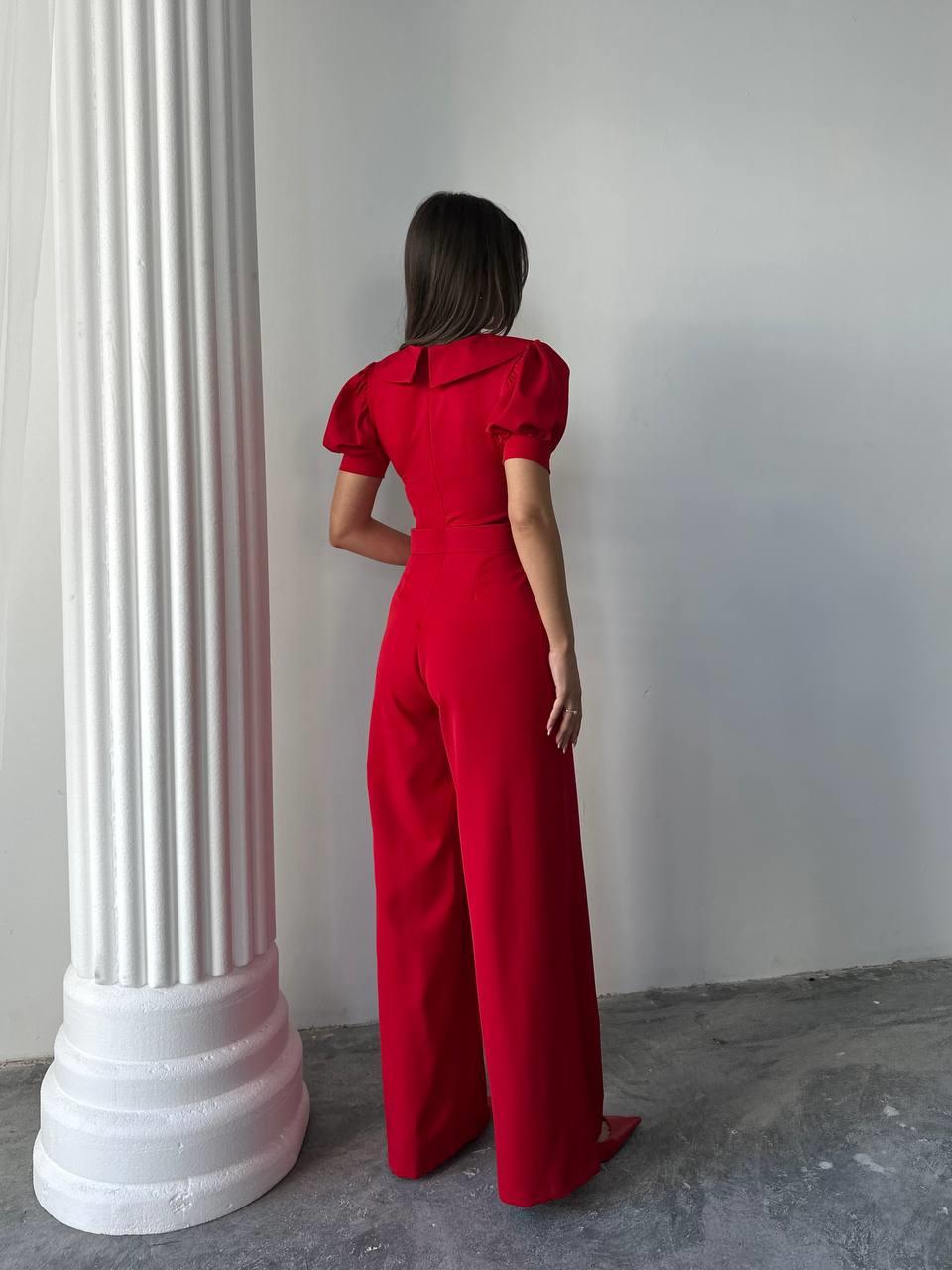 Kadın Tasarım Kemerli Düğme Detaylı Alvin Tulum