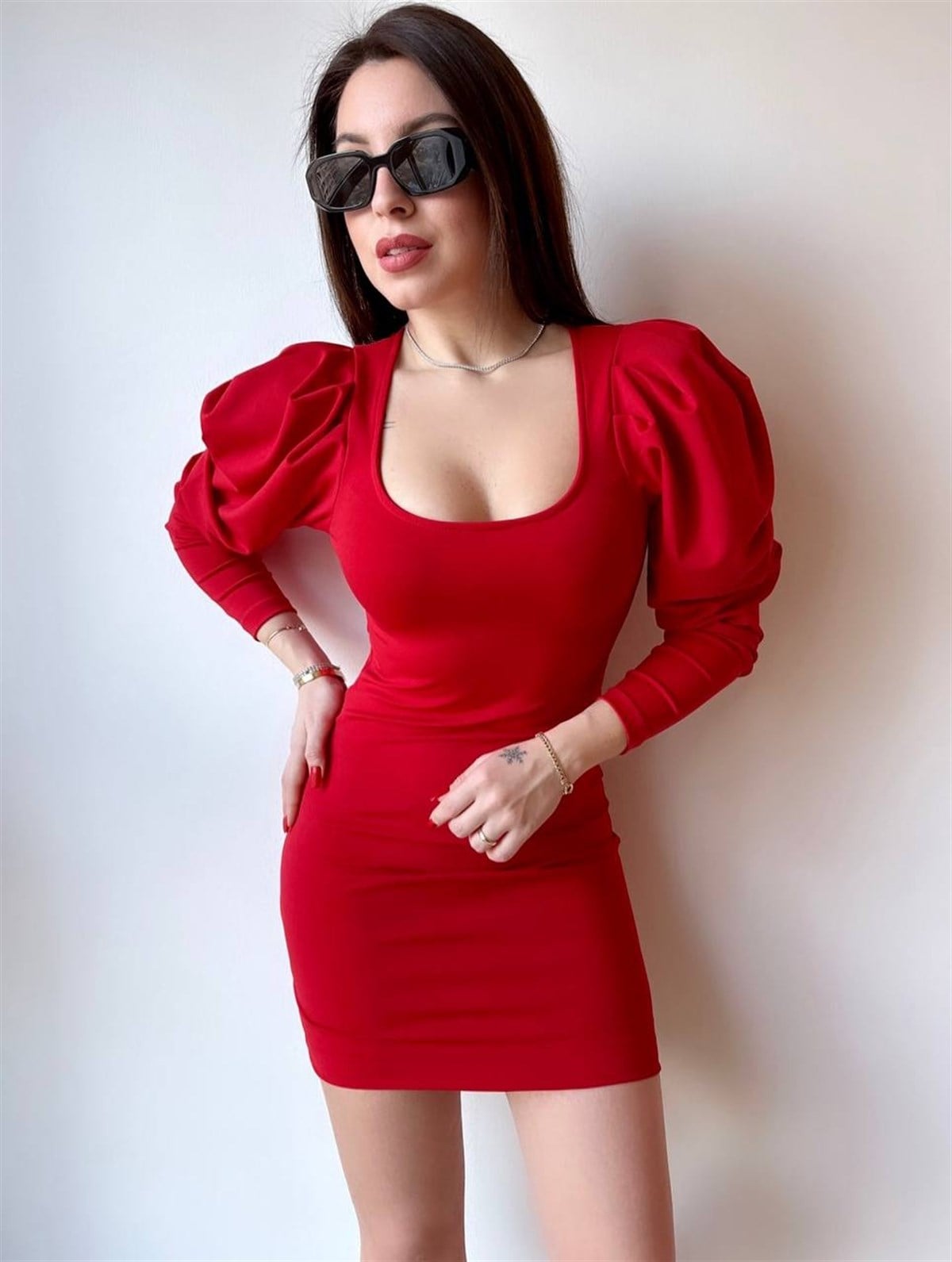 MİKRO KARPUZ KOL ELBİSE