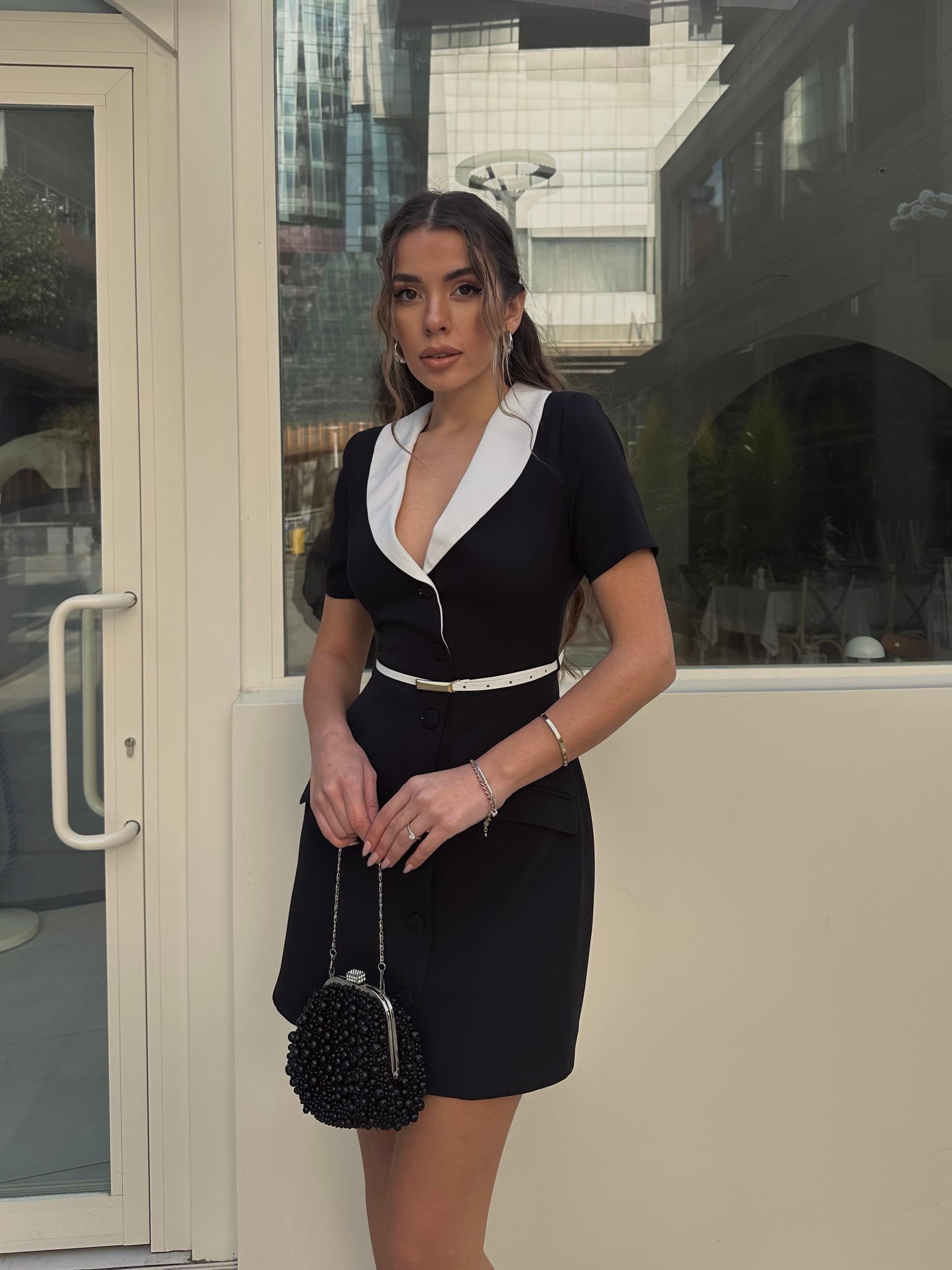 Pamela Atlas Mini Kemerli Elbise