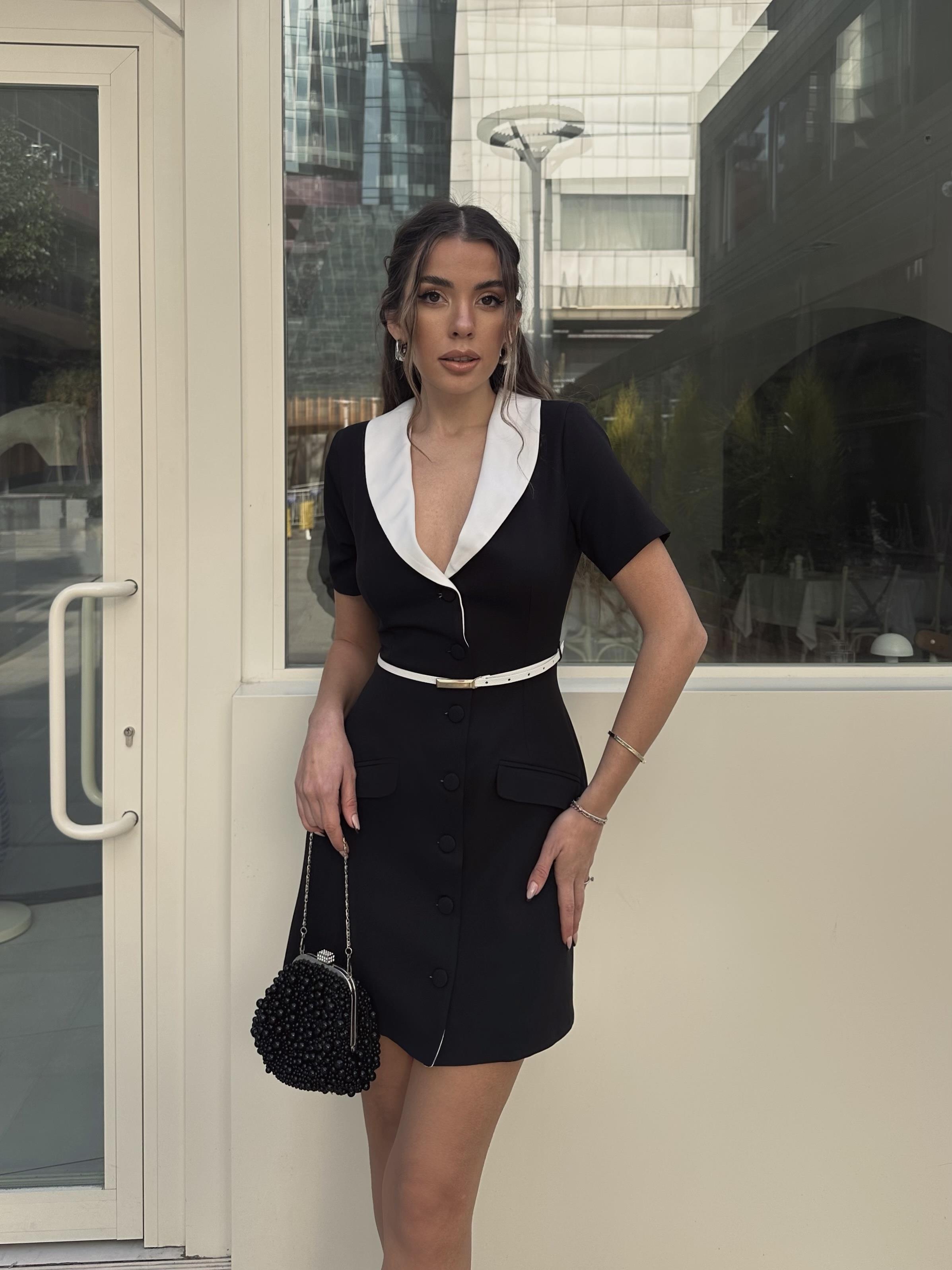 Pamela Atlas Mini Kemerli Elbise