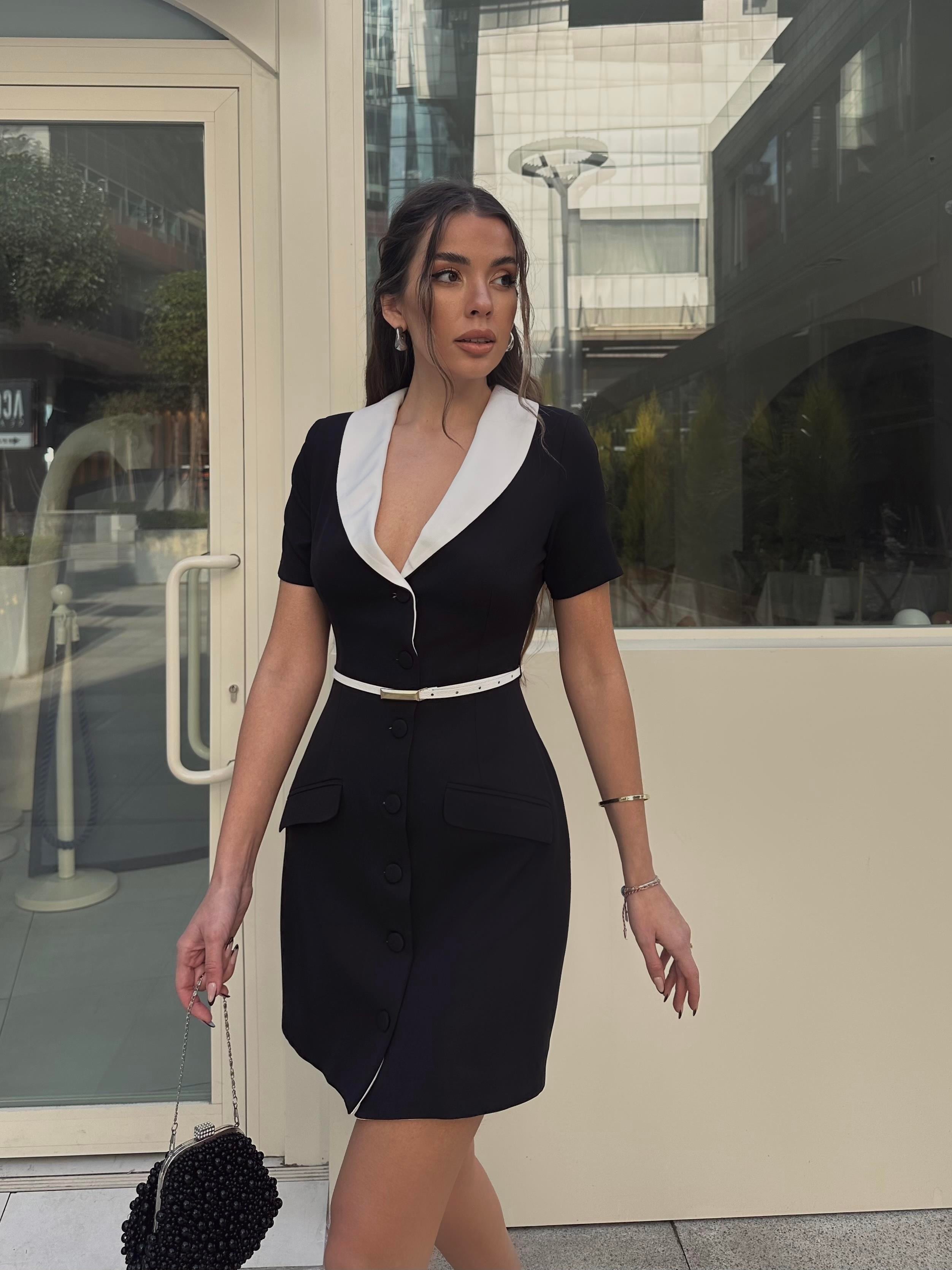 Pamela Atlas Mini Kemerli Elbise