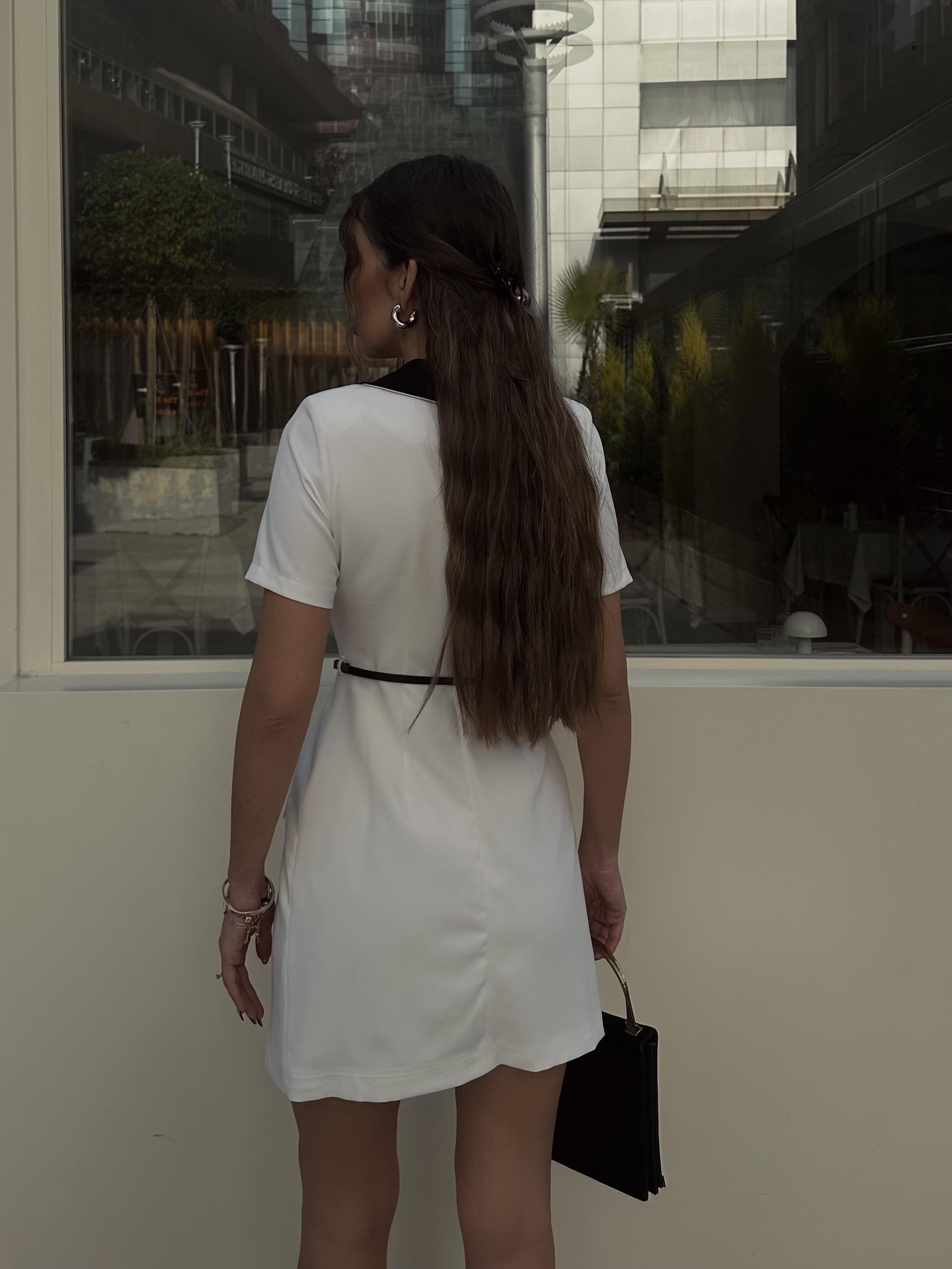 Pamela Atlas Mini Kemerli Elbise
