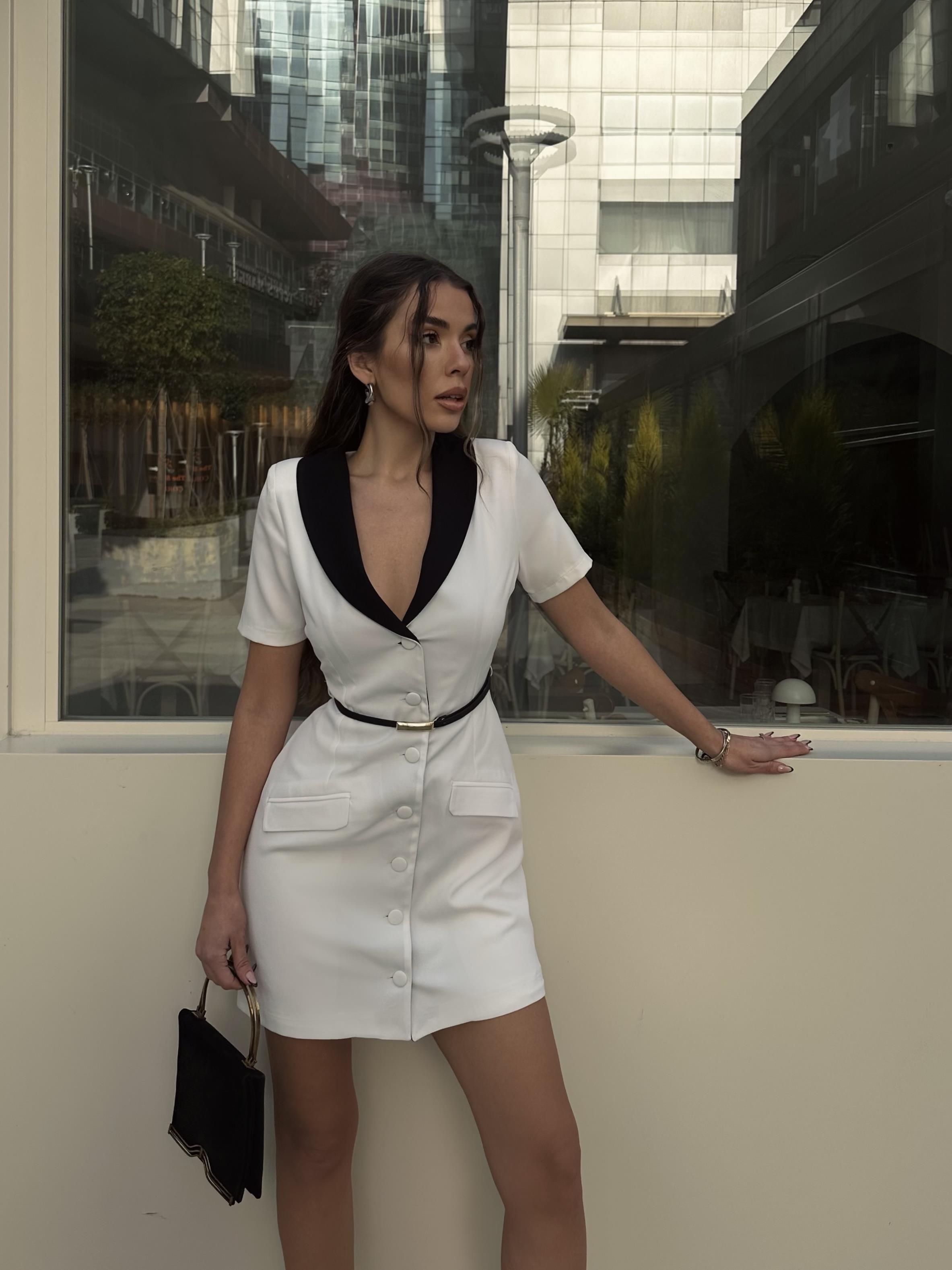 Pamela Atlas Mini Kemerli Elbise
