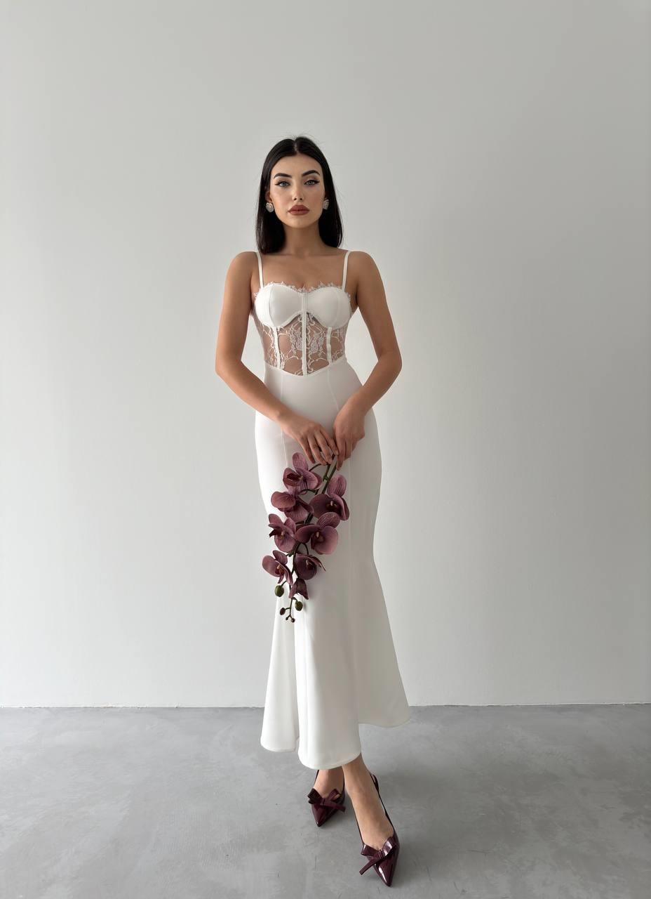 Romantica Dantel Detay Elbise