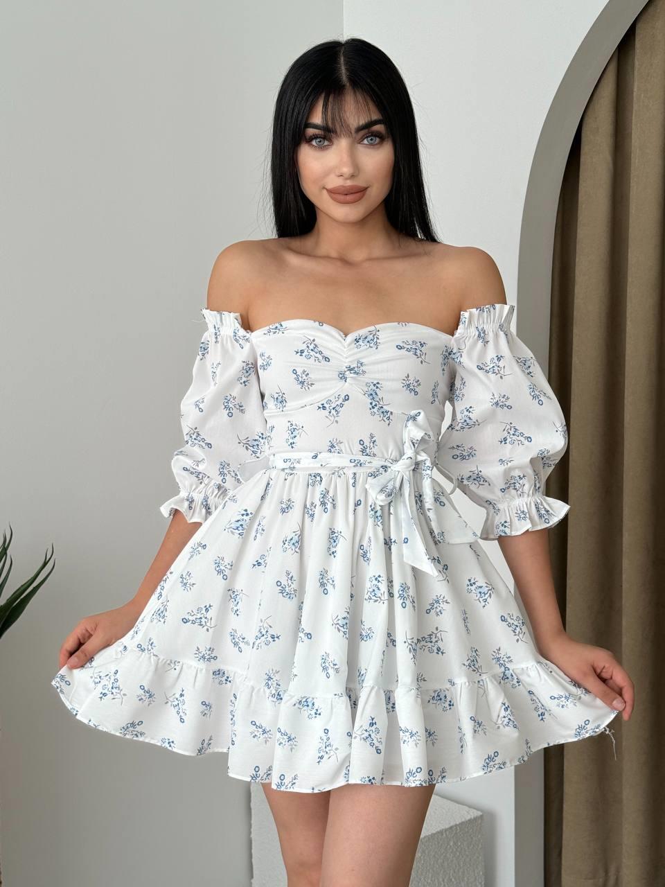 Rozalina Mini Çiçekli Elbise