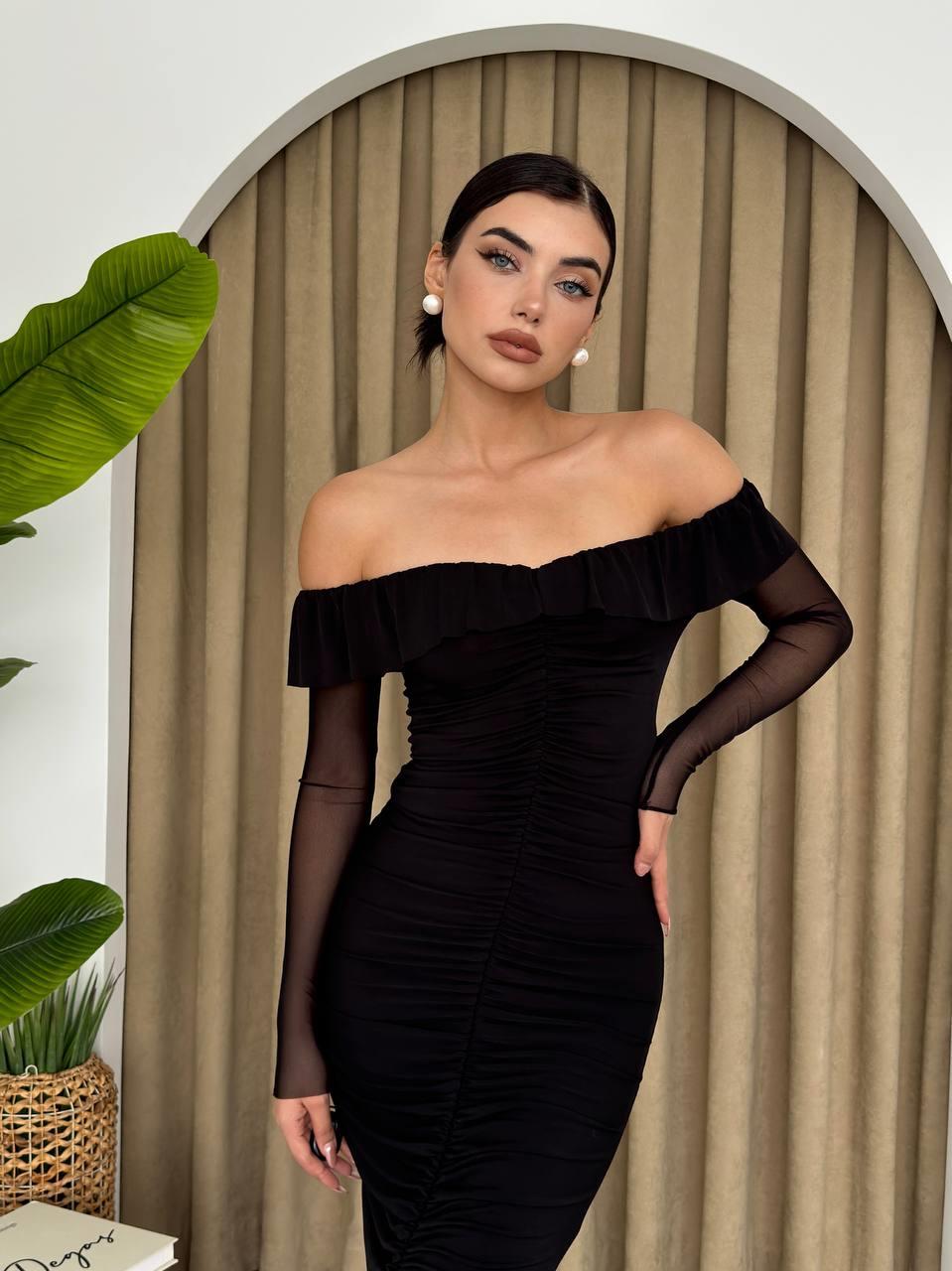 Sandy Tül Kol Tasarım Elbise