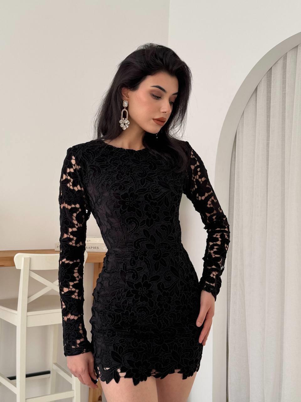 Sara Dantel Tasarım Mini elbise