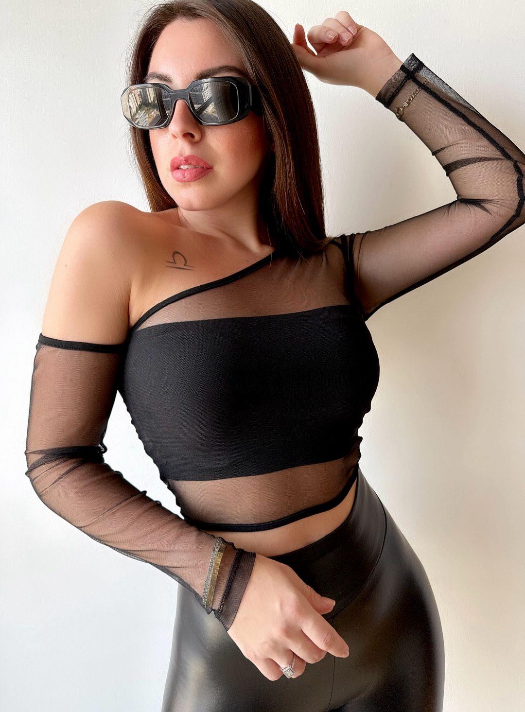 Semum Body Tül - Siyah