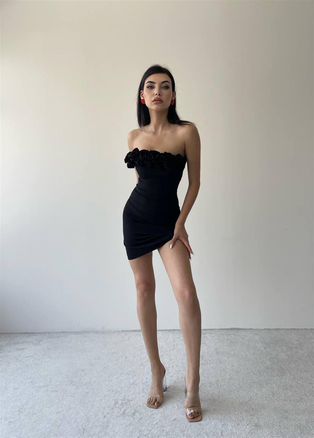 Sofia Mini Elbise - Siyah