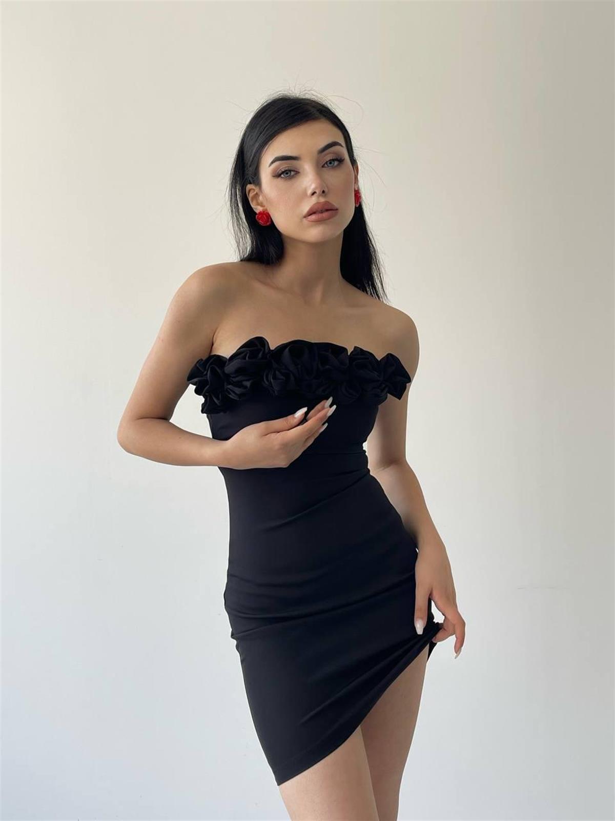 Sofia Mini Elbise - Siyah