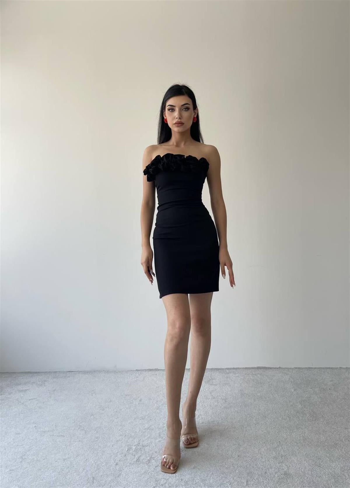 Sofia Mini Elbise - Siyah