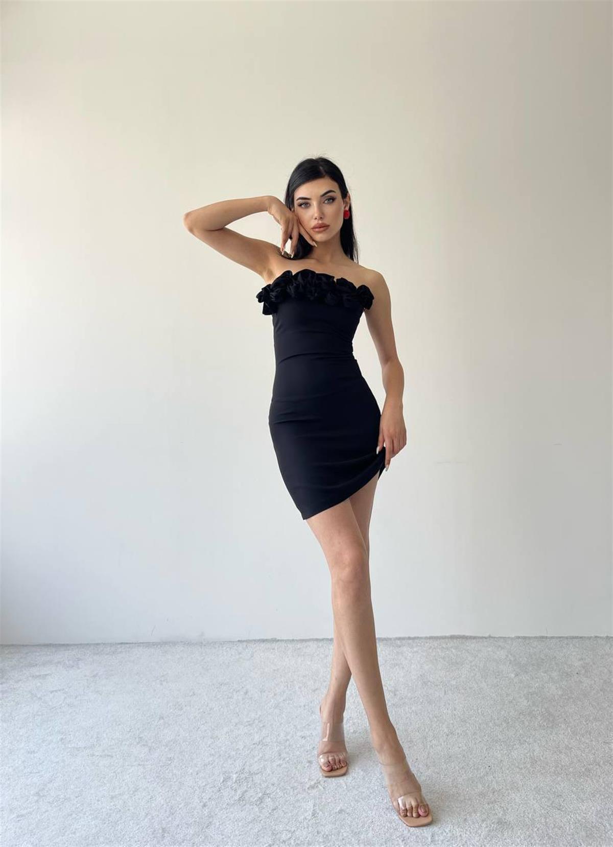 Sofia Mini Elbise - Siyah