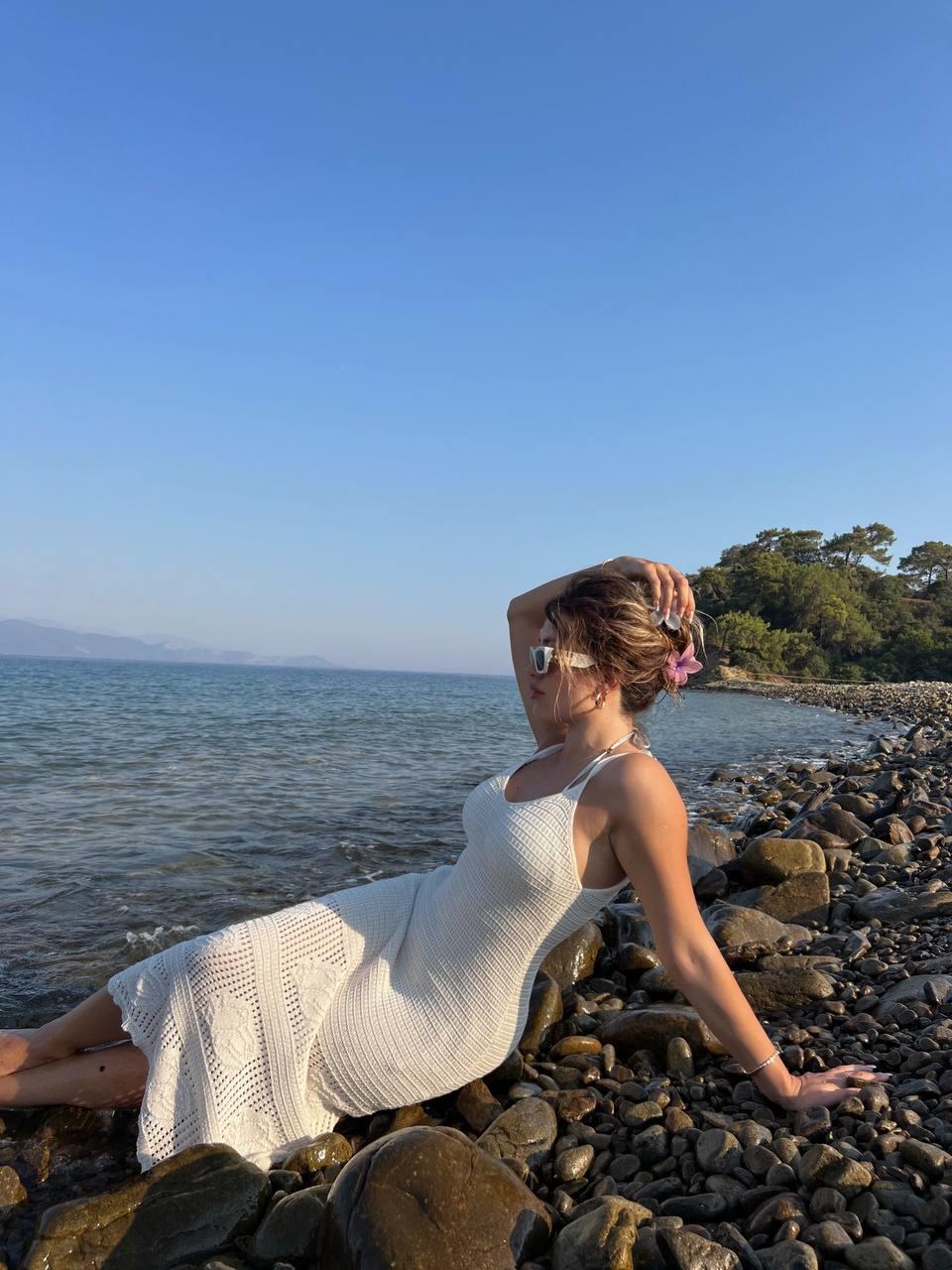 Triko Plaj Elbisesi 