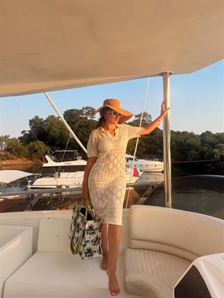  Triko Kadın Plaj Elbisesi