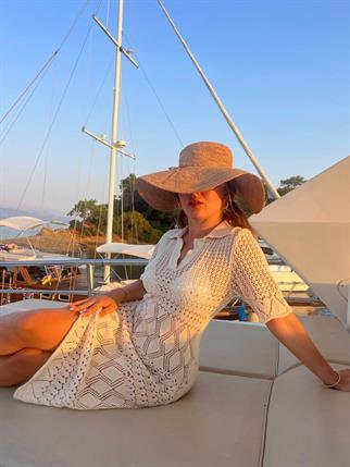  Triko Kadın Plaj Elbisesi