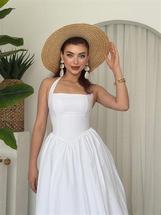 Fedro  Poplin Midi Elbise