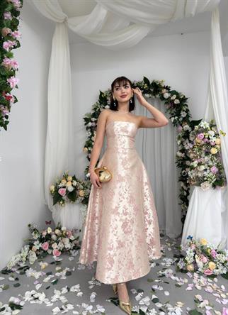 hase straplez elbise